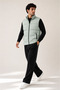 Men's Mint Green, Nova Fabric, Stand Collar, Water and Wind Resistant, Puffer Vest - 2