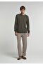Regular Fit Mid Waist Straight Men's Beige Sweatpants - 3