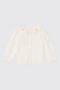 Baby Girl Collared Ecru Blouse