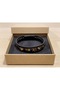 Trevano Tigerline Black Leather Men's Bracelet - Tiger Eye Row Design - 2
