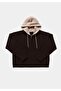 Regular Fit Hooded Plain Women's Brown Cardigan - 5