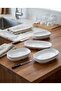 6 pieces white kayak unbreakable melamine large kayak service plate presentation plate (30 x 18 cm)