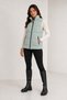 Women's Mint Green, Nova Fabric, Stand Collar, Water and Wind Resistant, Puffer Vest - 5