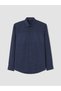 Ozmarka New Season Indigo Standard Fit Striped Men's Shirt - 4