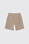 Baby Boy Beige Shorts with Pockets - 2