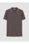 Vizyon New Season Plum Polo Collar Pique Men's T-Shirt - 4