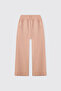 Girl's Salmon Sweatpants with Elastic Waist and Pockets