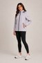 Women's Stone Raincoat with Detachable Hood, Water and Wind Resistant, Zippered, Rain Jacket - 2