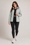 Women's Mint Green, Removable Hood, Water and Wind Resistant, Zippered, Raincoat Jacket - 5