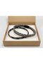 Grevani Slate Gray Black Leather Men's Bracelet - Multi-Row Modern Design - 2