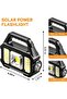 Emergency Solar-powered Flashlight, Portable Multi-functional USB Rechargeable LED Spotlight - 4
