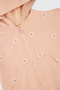 Baby Girl Hooded Salmon Sweatshirt - 3