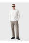 Özmarka New Season Ecru Crew Neck Men's Sweatshirt - 2