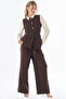 Vest and Pants Double Set Brown