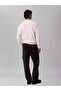 Men's Regular Fit Crew Neck Long Sleeve Cotton White Sweatshirt - 5