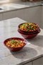 6 pieces 15 cm red bowl unbreakable melamine soup bowl salad bowl (15 cm) - 3