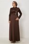 Draped Detail Satin Dress 46803 - 2