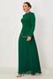 Pilized Crepe Satin Evening Dress 50540