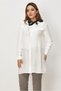 Shirt Collar Viscose Tunic 46698 - 2