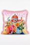 Florence Cathedral and Flower Vase Pattern Watercolor Fringe Throw Pillow Cover