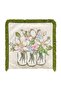 Flower Bouquet in Glass Jar Patterned Magnolia Themed Fringed Throw Pillow Cover - 4