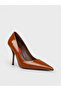 Women's Summer 11cm Thin Closed Heel Shoes - 574 092-26 - Tan Patent Leather - 2