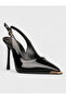 Women's Summer 11cm Thin Open Heeled Shoes - 230 3164 - Black Patent Leather - 2