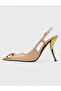 Women's summer 11cm thin open heeled shoes - 574 3159 - beige patent leather - 3