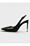 Women's summer open heel shoes - 574 90104 - black patent leather - 6