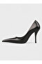Women's Summer 11cm Thin Closed Heel Shoes - 574 0900 - Black Matte Opening - 3
