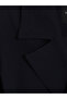 Lcw Modest Navy Blue Belted Women's Blazer Jacket - 3