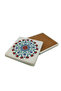 Ottoman Tile Pattern Printed Natural Stone Coaster 10X10 Kd-41