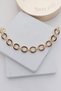 Burgundy Enamel Oval Elegant Women's Gold Bracelet - 2