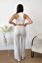 Women's Adjustable Waist Double Pocket Sweatpants Gray - Ms0001272 - 4