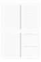 A4 Spiral Cardboard Cover Set of 4 Checkered Timetable Notepad School Notebook - Academy Series - 4