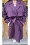 Plum oversize lined soft aren trench - 4