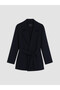 Lcw Modest Navy Blue Belted Women's Blazer Jacket