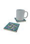 Topkapi Palace Tile Pattern Printed Natural Stone Coaster 10X10 1G-Çini3 - 2
