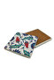 Iznik Tile Pattern Printed Natural Stone Coaster 10X10 1G-Çinirpc16