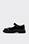 Genuine Leather Black Patent Leather Suede Girls' Casual Shoes 316Xka3747 - 2