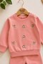 Girl baby bird embroidered long sleeve thin seasonal top and bottom 2-piece set 3-6-9-12 months old - 4