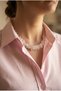 Handmade Pink Quartz Cracked Stone Special Design Necklace - 5