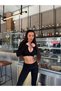 Long Sleeve Zippered Crop and Leggings Set - 2