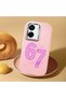 Poco C65 Compatible Number Six Seven Written Pattern Shock Absorbing Camera Protected Pink Silicone Case - 2
