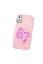 iPhone XS Max Compatible Number Six Seven Written Pattern Shock Absorbing Camera Protected Pink Silicone Case - 3