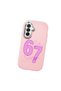 Samsung Galaxy A26 Compatible Number Six Seven Written Pattern Shock Absorbing Camera Protected Pink Silicone Case - 3