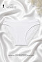 White Women's Cotton Modal Lycra Lace Luxury Panties - 2