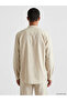 Lcw Vision Beige Regular Fit Linen Blend Men's Shirt - 4