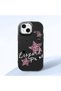 iPhone 15 Compatible Leopard Pattern Stars Pattern Shock Absorbing Black Silicone Case with Camera Protection