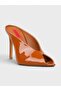 Women's Summer 11cm Thin Heeled Slippers - 574 3259 - Tan Patent Leather - 2